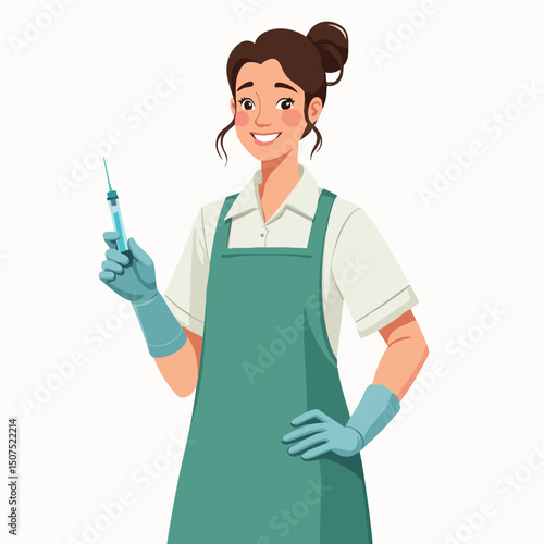 Smiling Woman Potter Holding Sculpting Tool in Studio