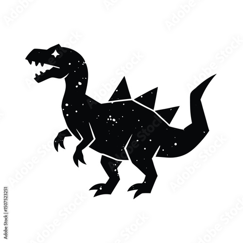 Cosmic Dinosaur Spikes Outline.

