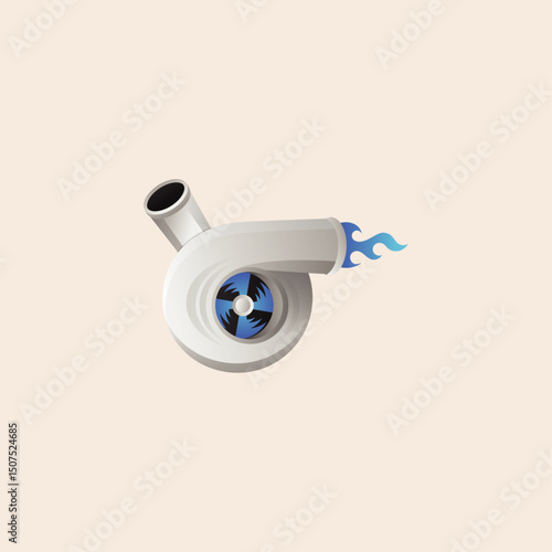 Turbo icon flat vector design.