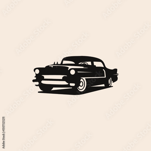 RETRO CAR icon flat vector design.