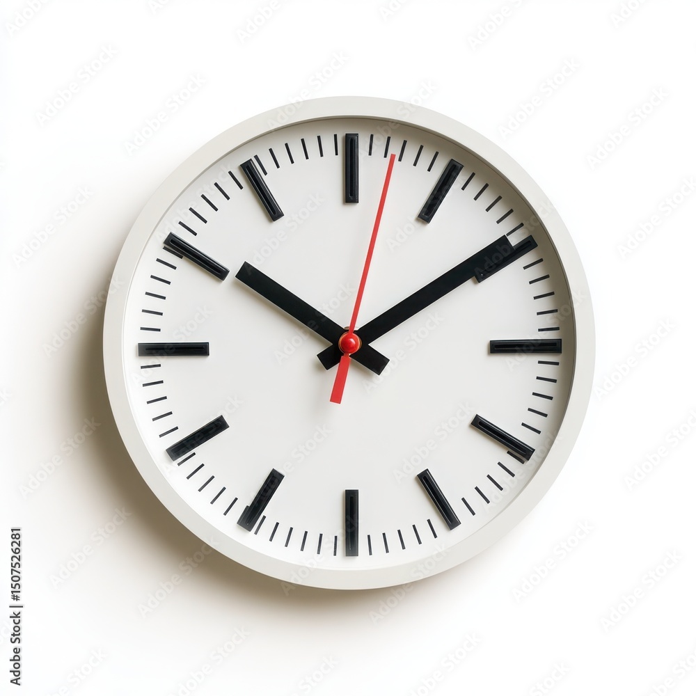 Modern white wall clock minimalist design time Modern white wall clock minimalist design time