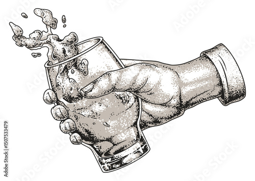 Enjoying a cold beer on a warm day outdoors