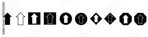 Up arrow vector icon set. scroll illustration sign collection. Direction symbol or logo.