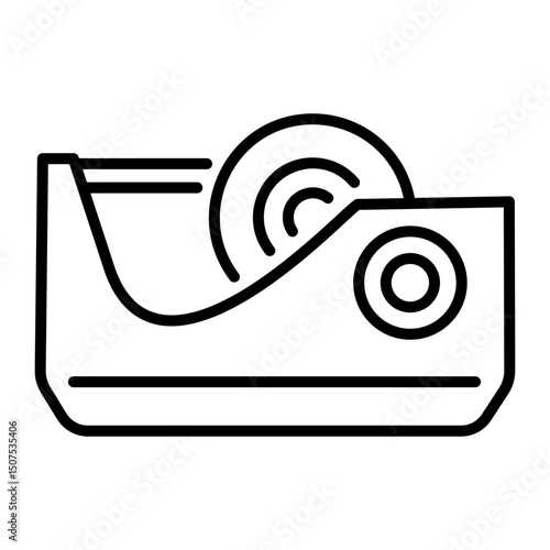 A linear style icon of tape dispenser