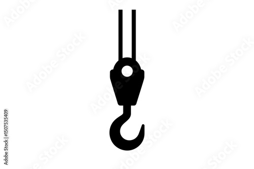 crane hook isolated on white
