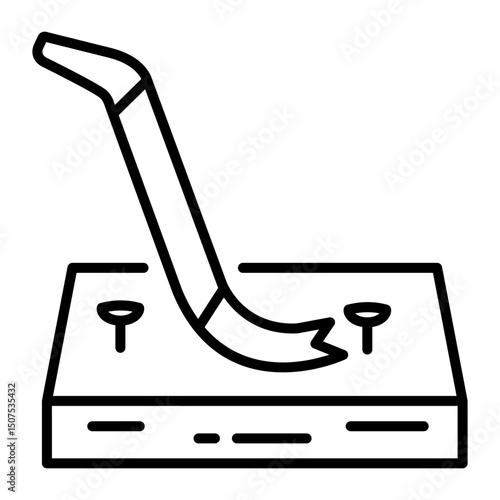 An outline style icon of crowbar