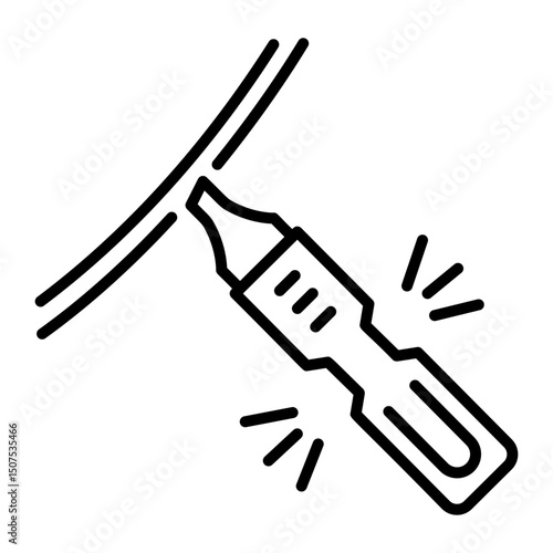 An outline style icon of voltage tester