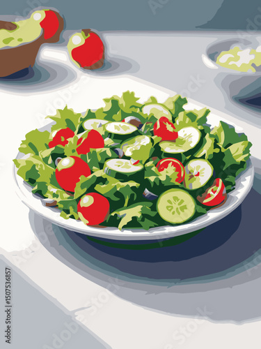 salad with vegetables