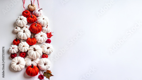 Pumpkins made of yarn