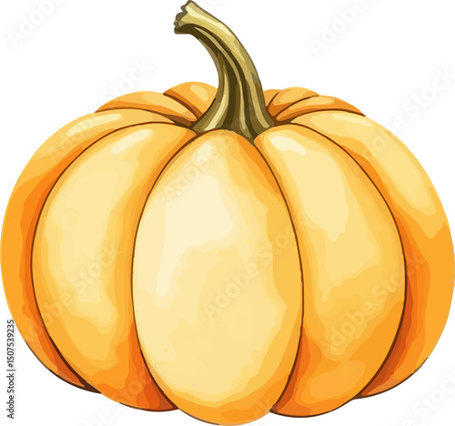 Cute hand drawn pumpkin.