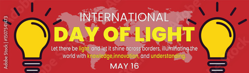 Vector graphic of international day of light good for international day of light celebration banner, poster, card and social media post with copy space area
