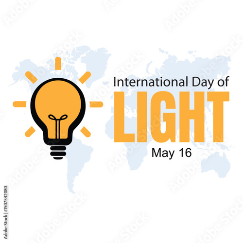 Vector graphic of international day of light good for international day of light celebration banner, poster, card and social media post with copy space area