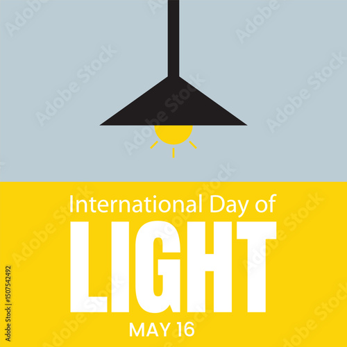 Vector graphic of international day of light good for international day of light celebration banner, poster, card and social media post with copy space area