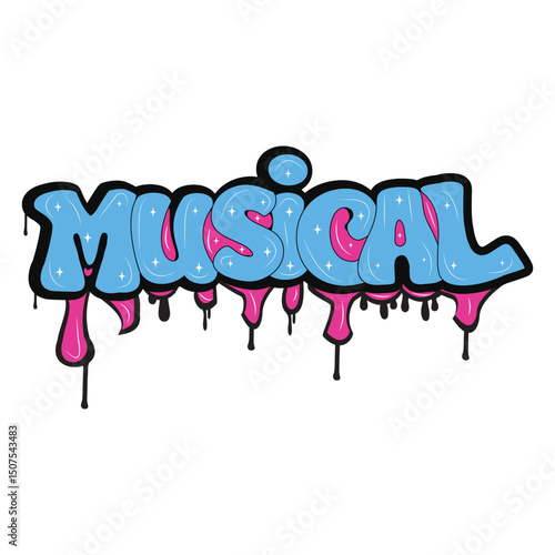Musical Stylish Typography text t-shirt