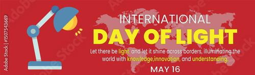 Vector graphic of international day of light good for international day of light celebration banner, poster, card and social media post with copy space area