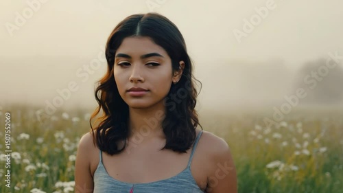 Romantic Close-Up Video of a Woman Walking Through a Summer Field