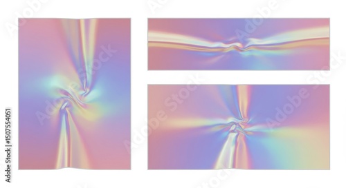 Iridescent abstract holographic backgrounds for modern design projects