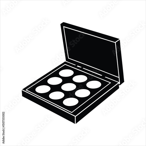 Beauty Cosmetic Palette Icon Illustration