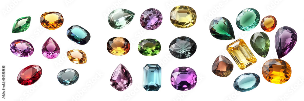 Set of Real photo of a Mozambique light green tourmaline gemstone, 3A grade, oval shape 4x6 mm, photographed on transparent png background. Ai generated Set of Real photo of a Mozambique light green tourmaline gemstone, 3A grade, oval shape 4x6 mm, photographed on transparent png background. Ai generated
