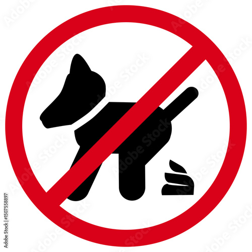 No Dog Defecation Allowed Sign, Please Clean Up After Your Pet Symbol
