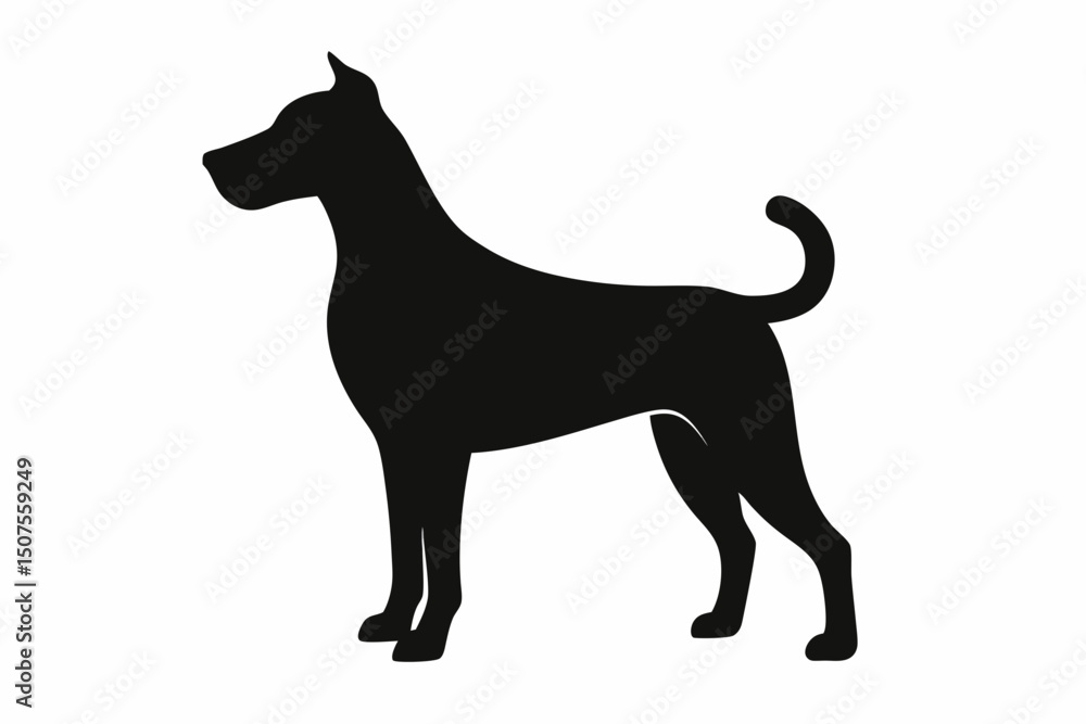 companion dog vector ready stance silhouette companion dog vector ready stance silhouette
