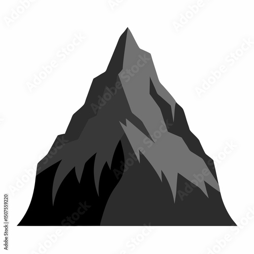 cold steep icy mountain silhouette silhouette