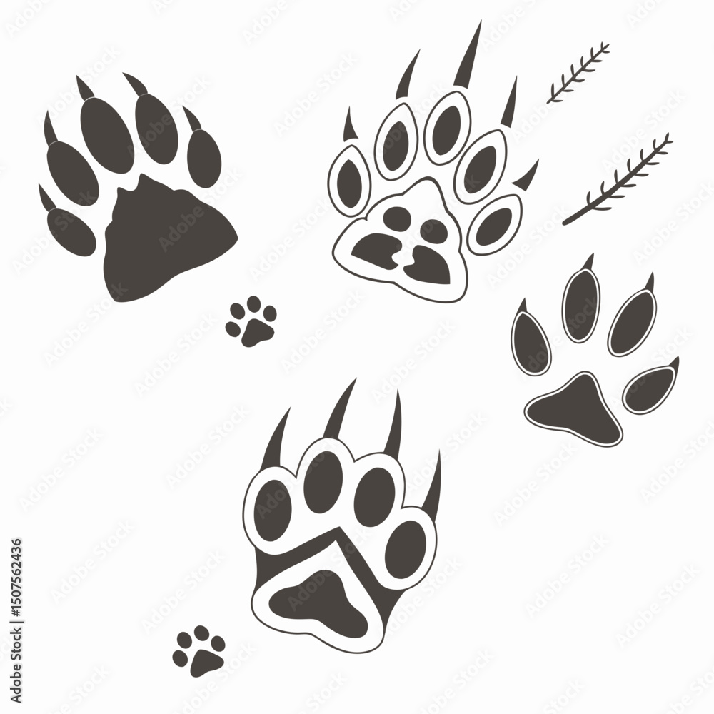 Fototapeta premium animal paw print