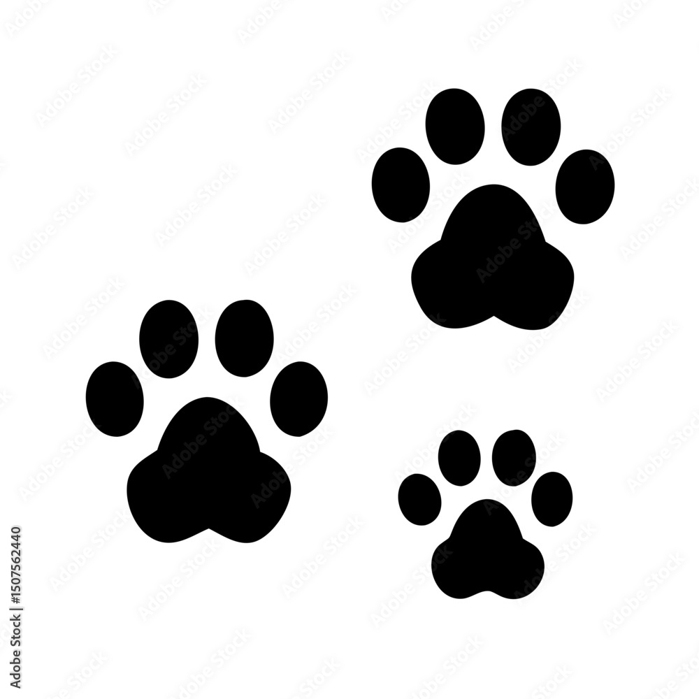 Fototapeta premium dog paw prints