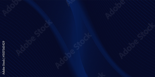 Premium background design with diagonal dark blue line pattern. Vector horizontal template for digital lux business banner, contemporary formal invitation, luxury voucher, prestigious gift certificate