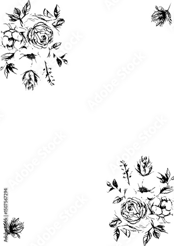 frame with flowers