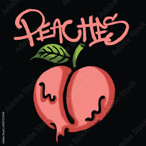 Peach Urban Streetwear t shirt design