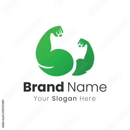 Strong Arm Icon Symbolizing Power Growth Strength Health and Fitness For a Business