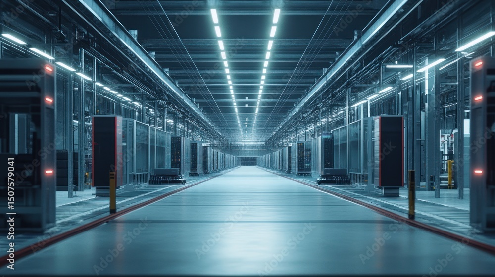 Fototapeta premium Futuristic Industrial Interior