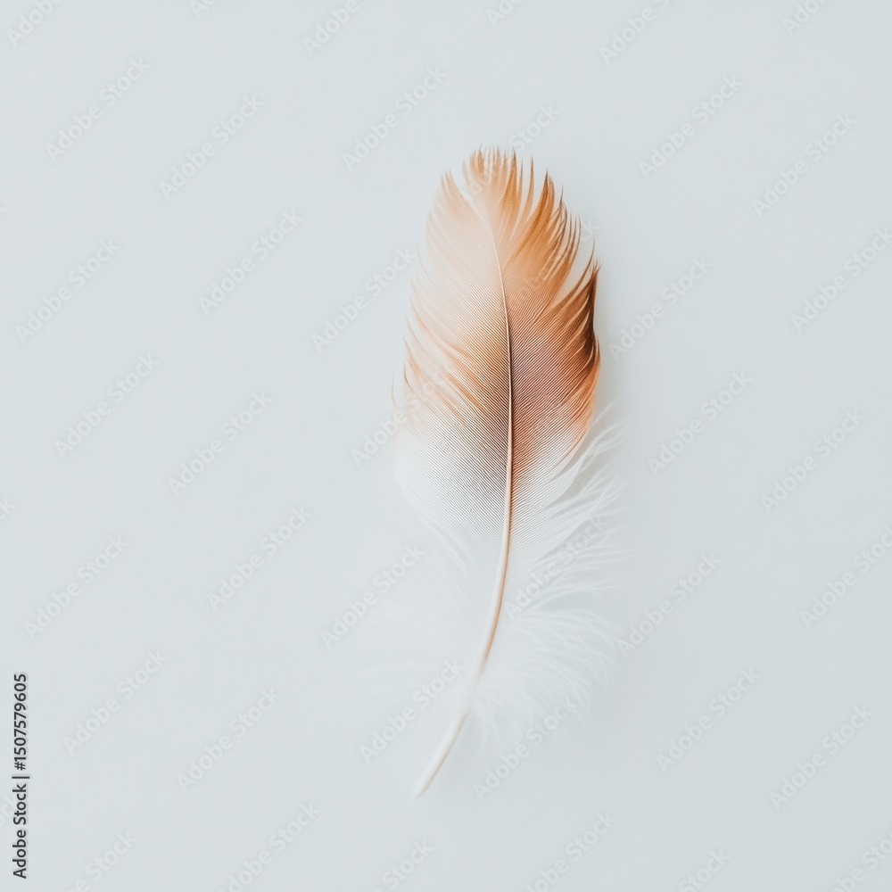 Obraz premium white feather on black background