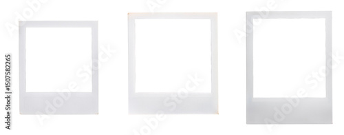 3 polaroids, frame without photos, polaroid. Ultra resolution	