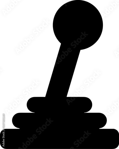 Classic gear stick in silhouette design for automotive applications  
