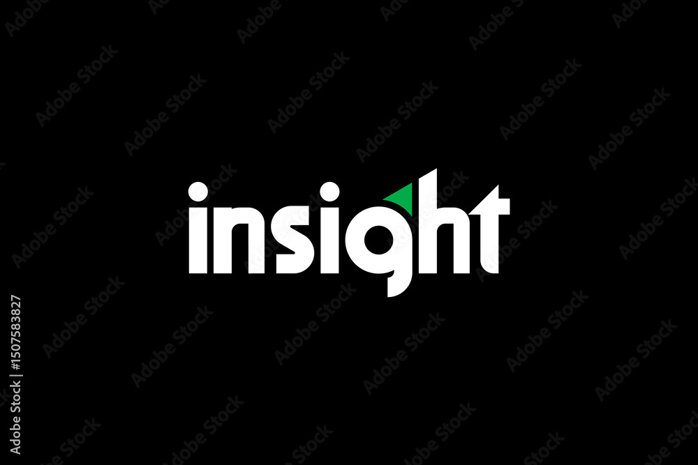 Fototapeta premium Creative Wordmark Logo Design Vector Illustrations for Typography Text Font insight logo design inspiration.