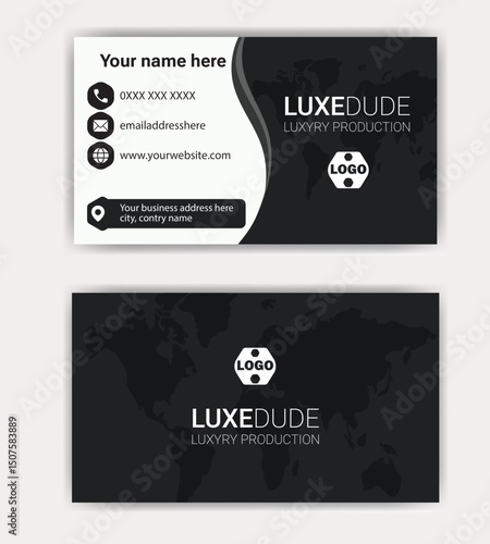 Minimalist business curd template