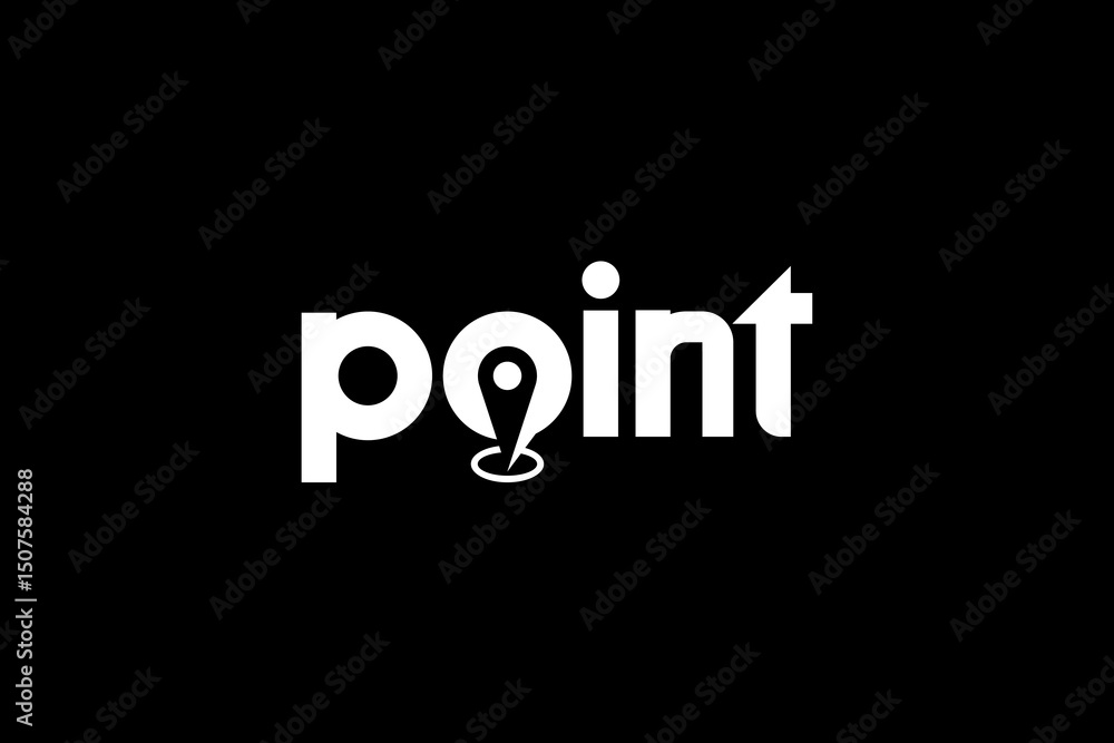 Fototapeta premium Wordmark Logo Design for Typography Text Font point logo design inspiration.