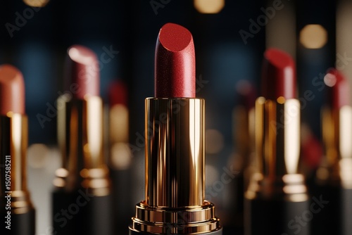 Various Lipsticks in Different Shades Displayed on a Clean Surface During Bri...