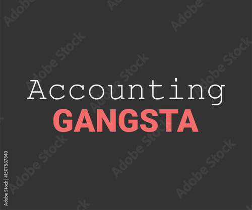 Accounting gangsta t shirt design vector