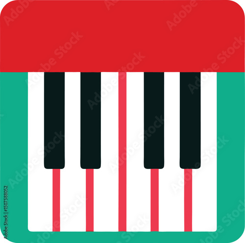 piano keys vector illustration