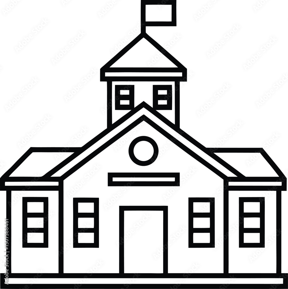 vector house icon, school building, bank building vector house icon, school building, bank building
