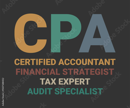CPA certified accountant t shirt design vector