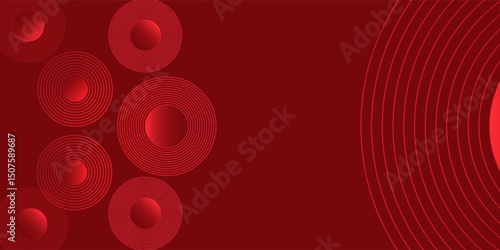 modern art red abstract circle background with dynamic shapes composition abstract design
