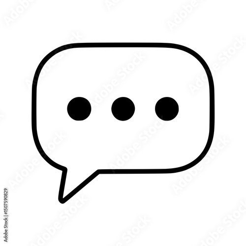 Speech Bubble Chat Icon Vector for Communication Symbol in Messaging Apps and Social Media Graphic Design