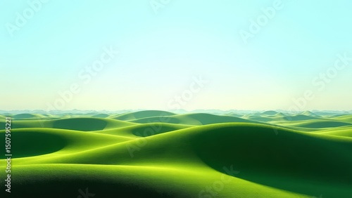 Green rolling hills landscape