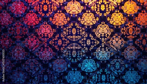 Geometric lace pattern, sharp lines creating a modern design, home, repeating, angles