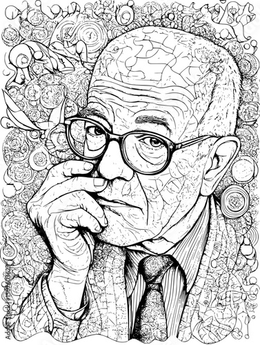 Attorney discussing final wishes, vector illustration art