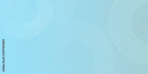 Simple modern abstract background  blue white gradations  circle effect shape memphis  trendy art